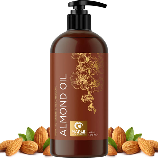 16oz bottle of cold-pressed sweet almond oil