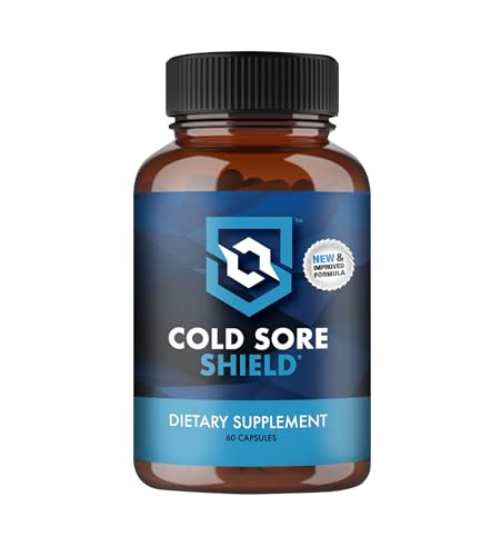 Cold Sore Shield bottle front showing daily protection for lips