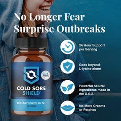 Cold Sore Shield capsules for daily use support busy days