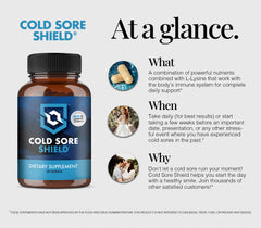 Cold Sore Shield packaging and bottle ready for display