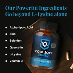 Cold Sore Shield USA-made label on packaging