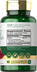 Coleus Forskohlii capsules 625mg label close-up