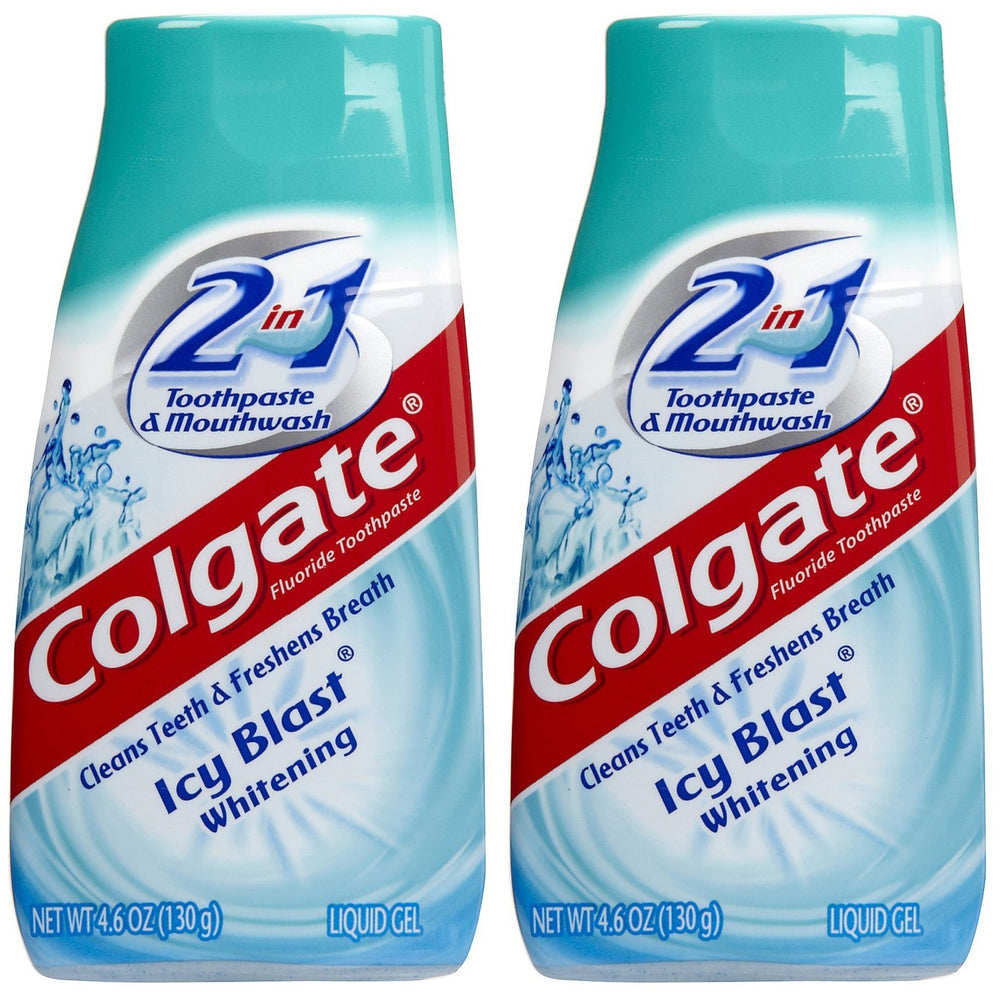 Colgate 2-in-1 Whitening Icy Blast Toothpaste and Mouthwash 4.6oz 2-pack