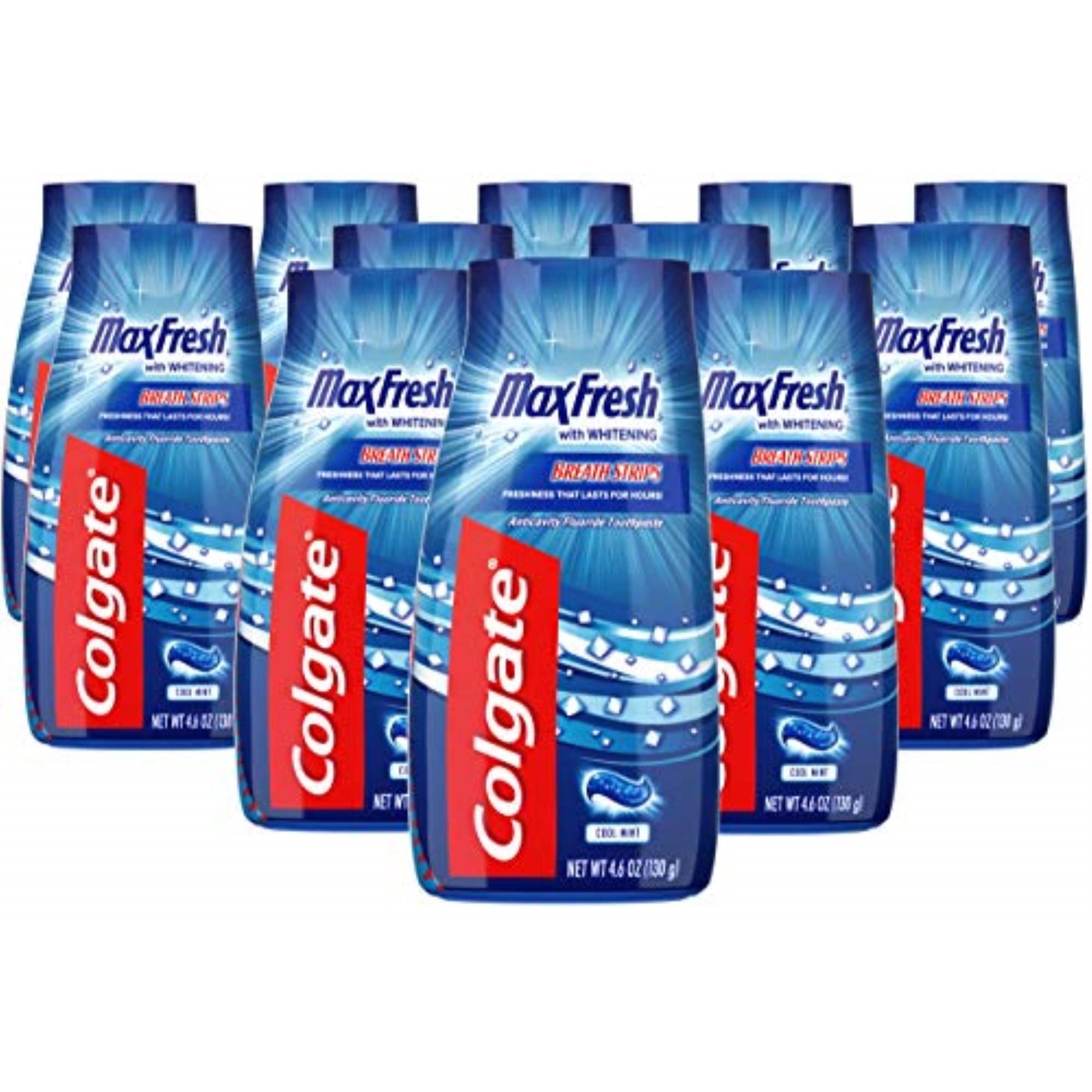 Colgate Max Fresh 2-in-1 toothpaste gel and mouthwash bottle