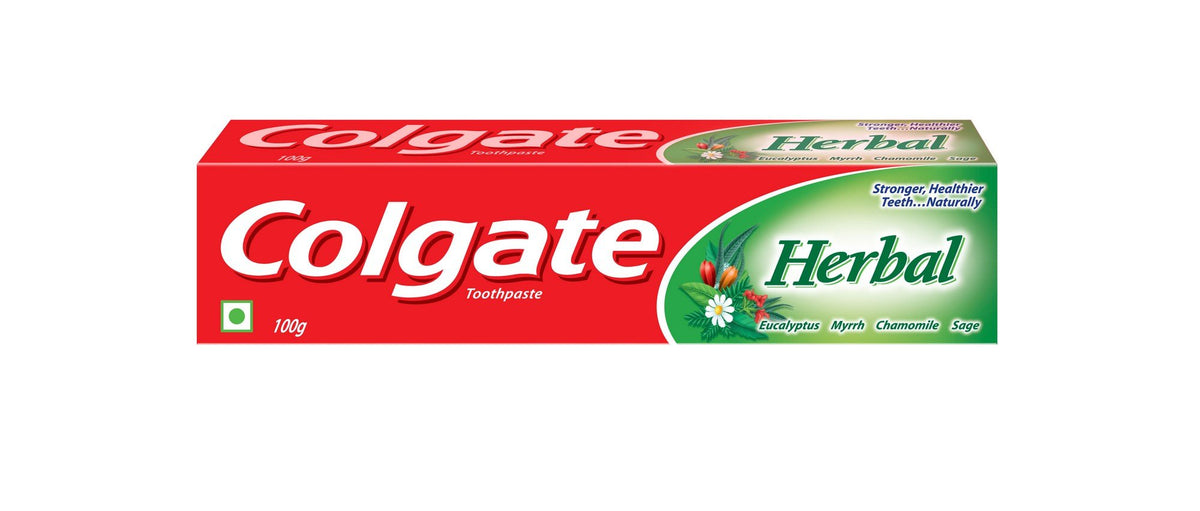 Colgate Anticavity Toothpaste Herbal tube close-up