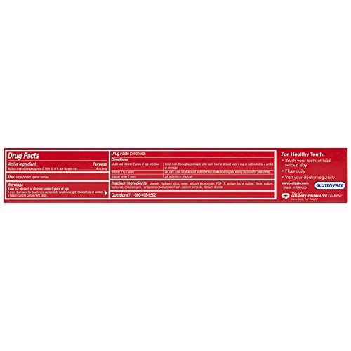Front view of Colgate Baking Soda and Peroxide Whitening Toothpaste packaging