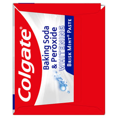 Info label highlighting cavity protection and tartar prevention on toothpaste packaging