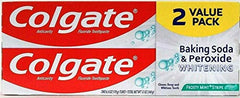 Colgate Baking Soda and Peroxide Whitening Toothpaste Frosty Mint Stripe twin-pack 2x6 oz (12 oz total)