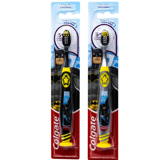 Colgate Batman toothbrush for kids 5+ front view