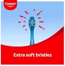 Suction cup base for upright storage of Colgate Bluey toothbrushes