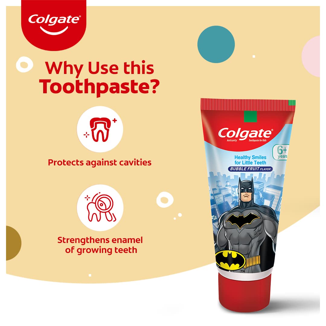Blue-colored toothpaste for kids from Colgate