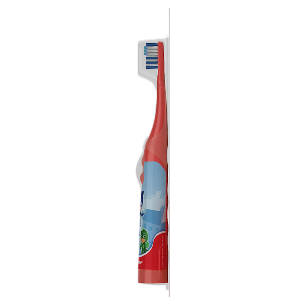 PJ Masks logo on Colgate toothbrush