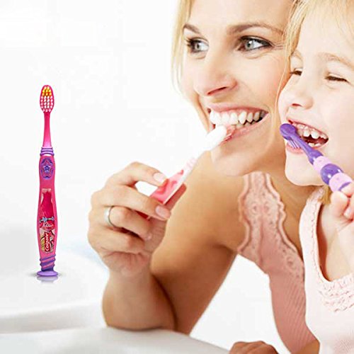 Colgate Kids Trolls toothbrush back showing soft tongue cleaner
