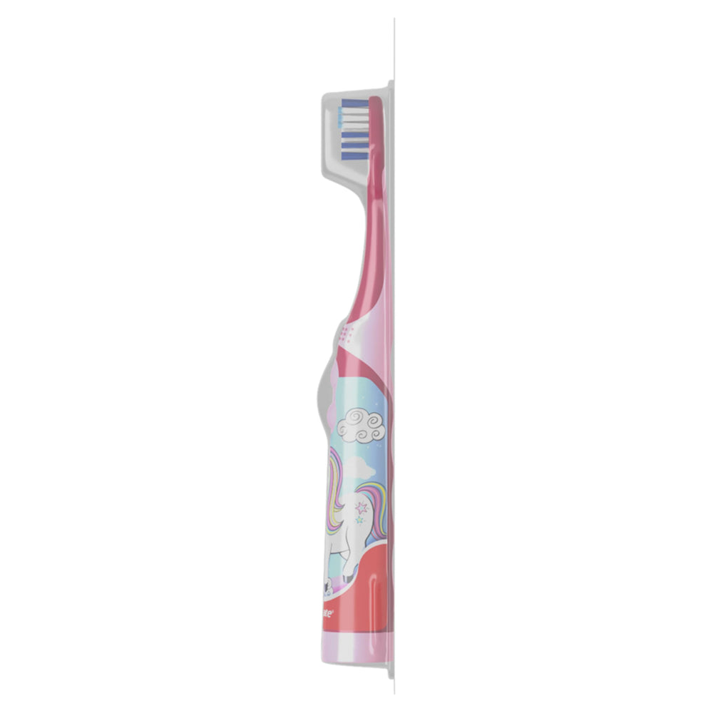 Unicorn illustration on kids toothbrush