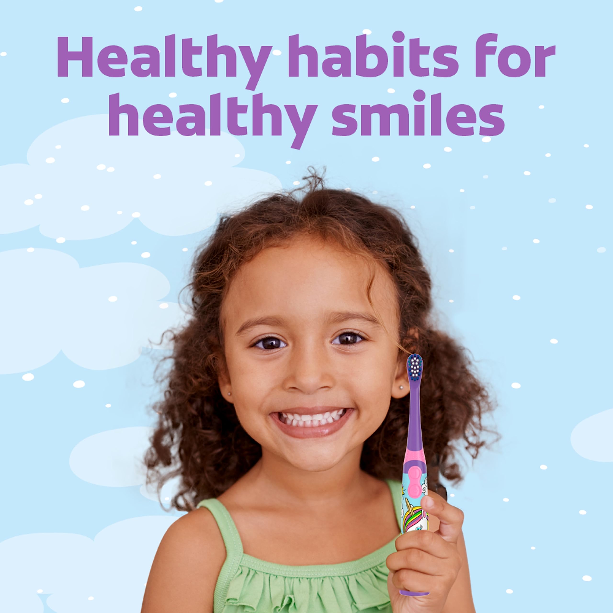 On/off switch on Colgate Kids Battery Toothbrush