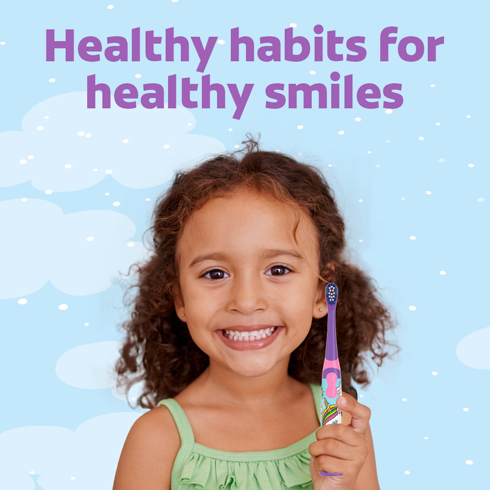 On/off switch on Colgate Kids Battery Toothbrush