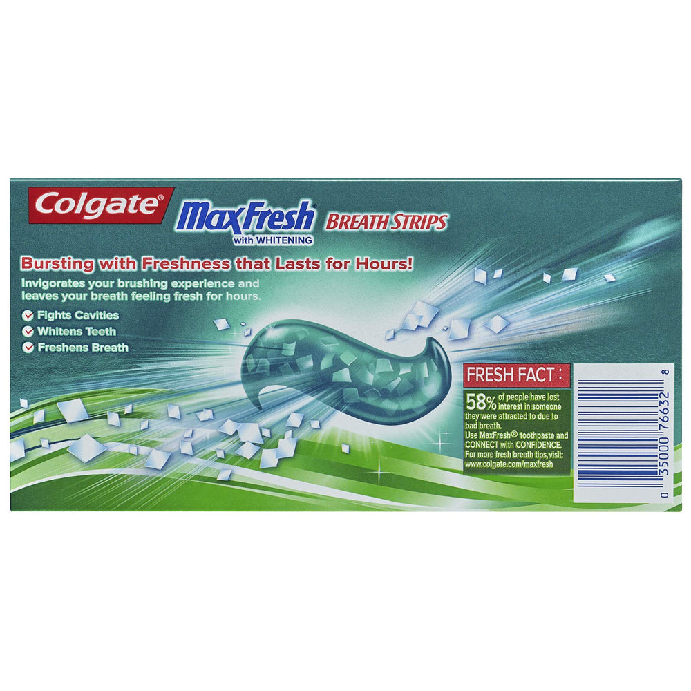 Sugar-free and gluten-free labels on Colgate Max Fresh toothpaste