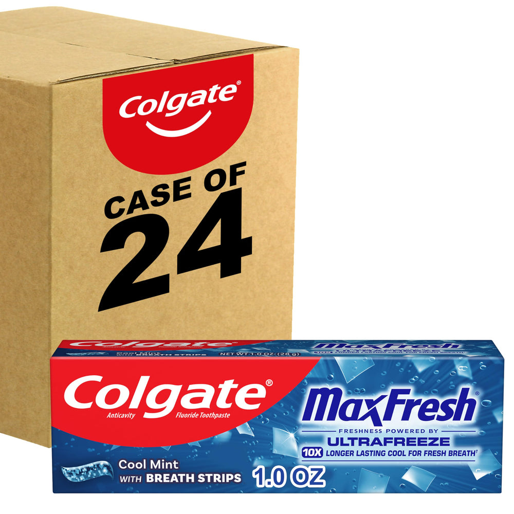 Colgate Max Fresh Travel Size Toothpaste 24-pack front view