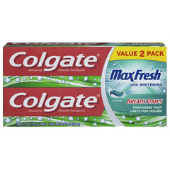 Colgate Max Fresh Whitening Toothpaste 6 oz 2-pack front packaging
