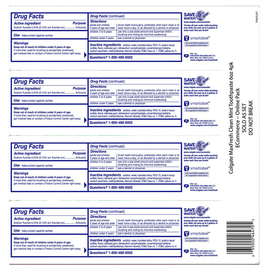 Colgate Max Fresh toothpaste tube highlighted with breath strips feature