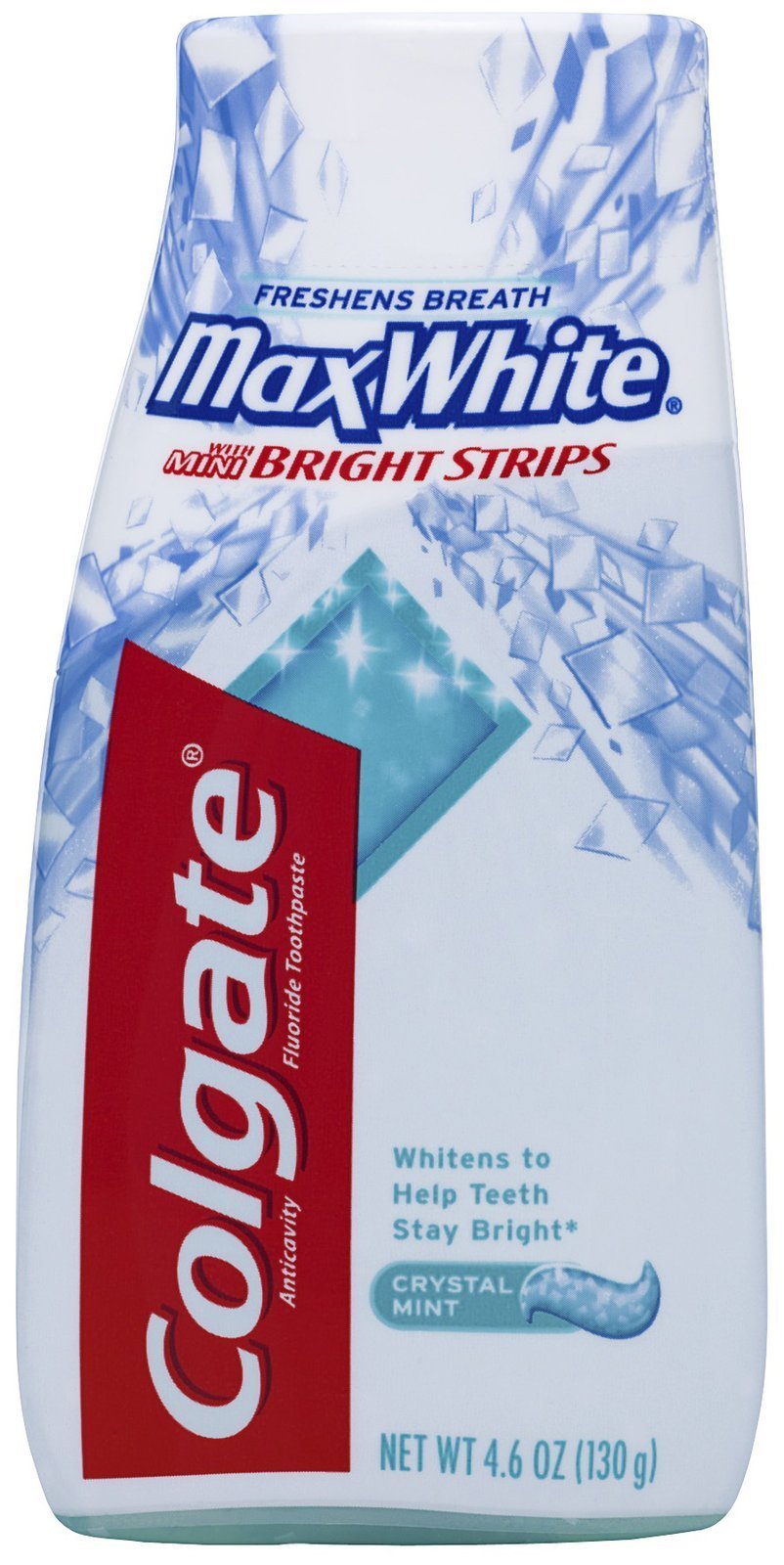 Colgate Max White Toothpaste with Mini Breath Strips Crystal Mint 4.6 oz - image 1