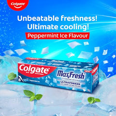 Minty foam forming as Colgate Maxfresh is brushed