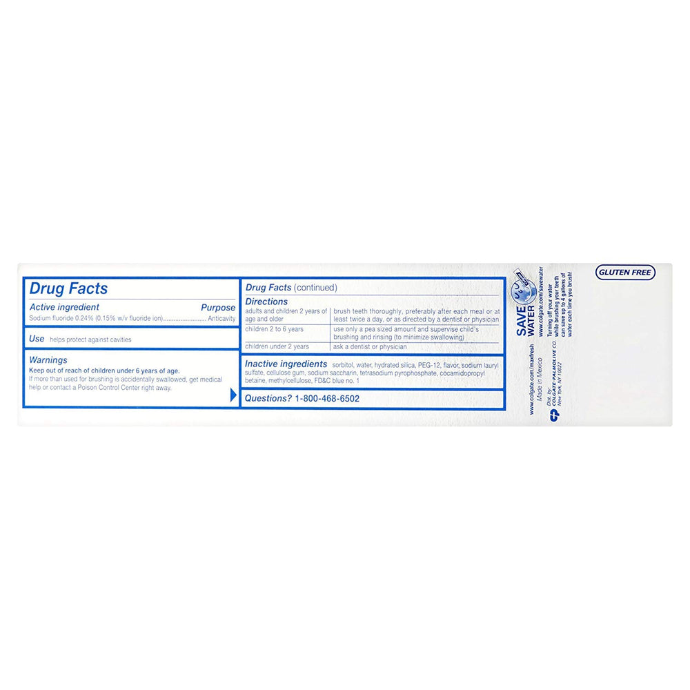 Three Colgate MaxFresh KnockOut tubes with branding on display
