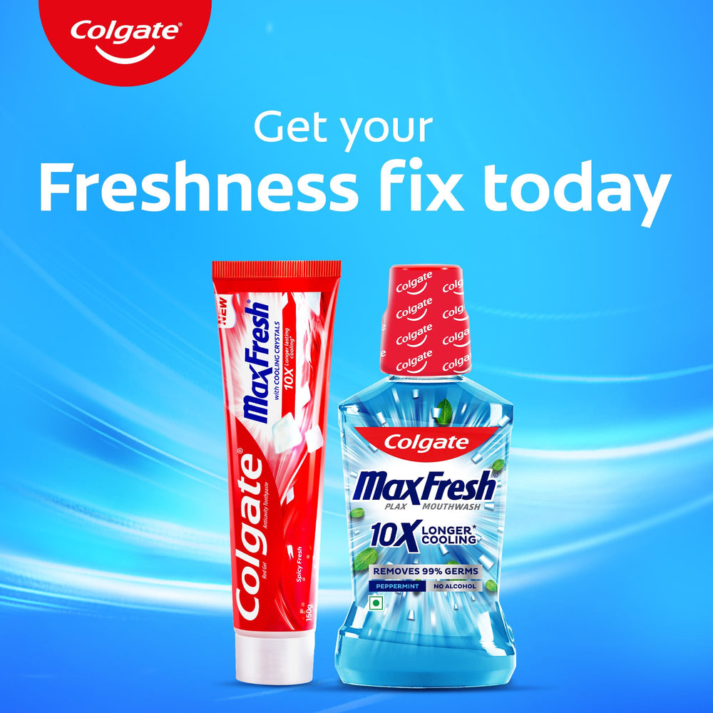 Vegan and gluten-free icons on Colgate MaxFresh packaging