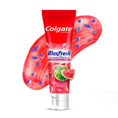 Front view of Colgate MaxFresh Watermelon Blast Gel Toothpaste 100g