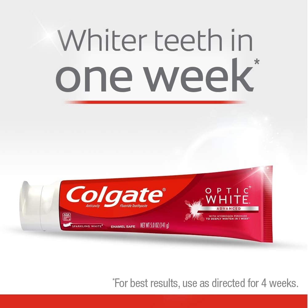 Colgate Optic White 5-pack packaging