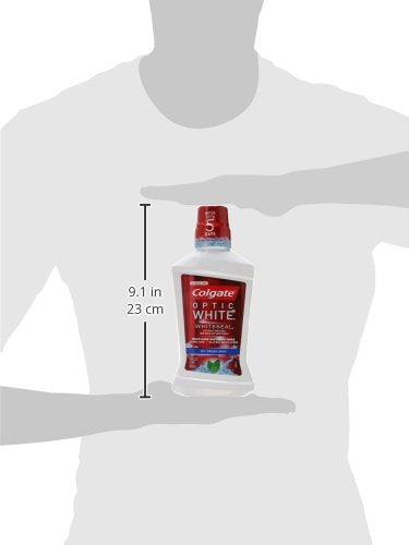 Close-up of Colgate Optic White Mouthwash cap