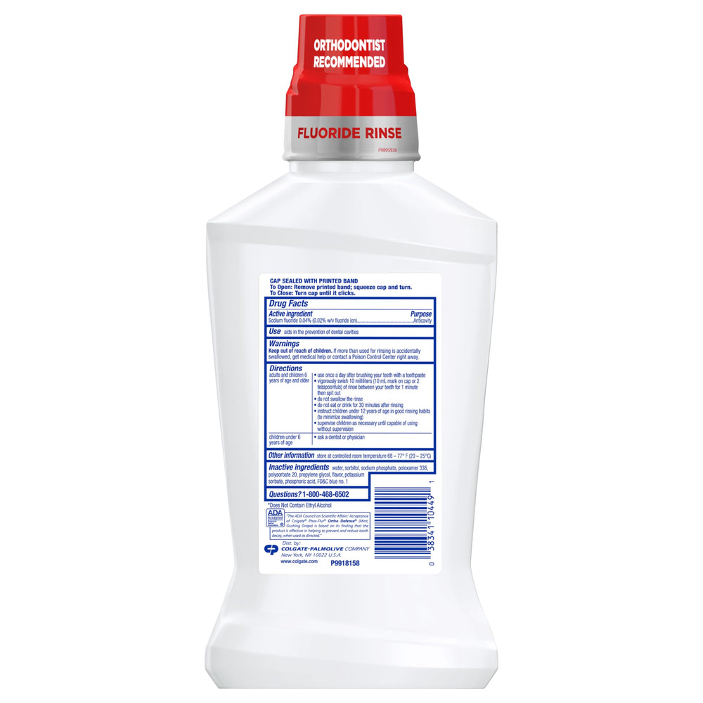 Colgate Ortho Defense Phos-Flur mouthwash packaging
