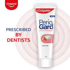 Colgate PerioGard box and tube on white background