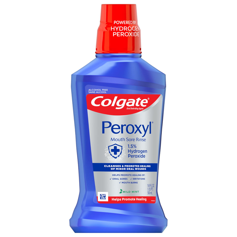 Colgate Peroxyl Antiseptic Mouthwash 1.5% Hydrogen Peroxide – 500ml (1 ...