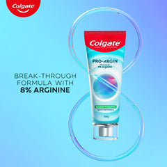 Back view of Colgate Pro Argin toothpaste packaging