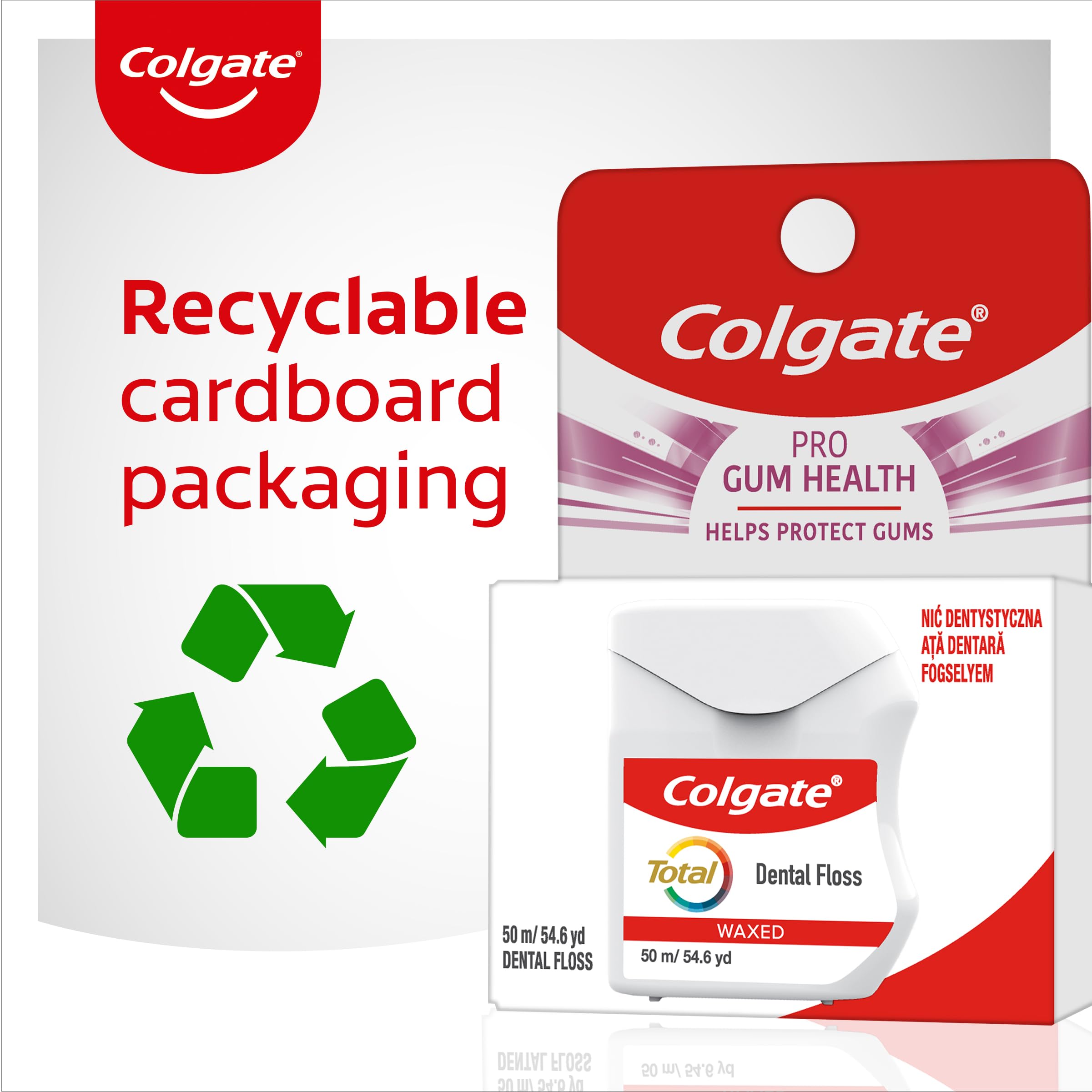 Daily oral care routine with interdental floss