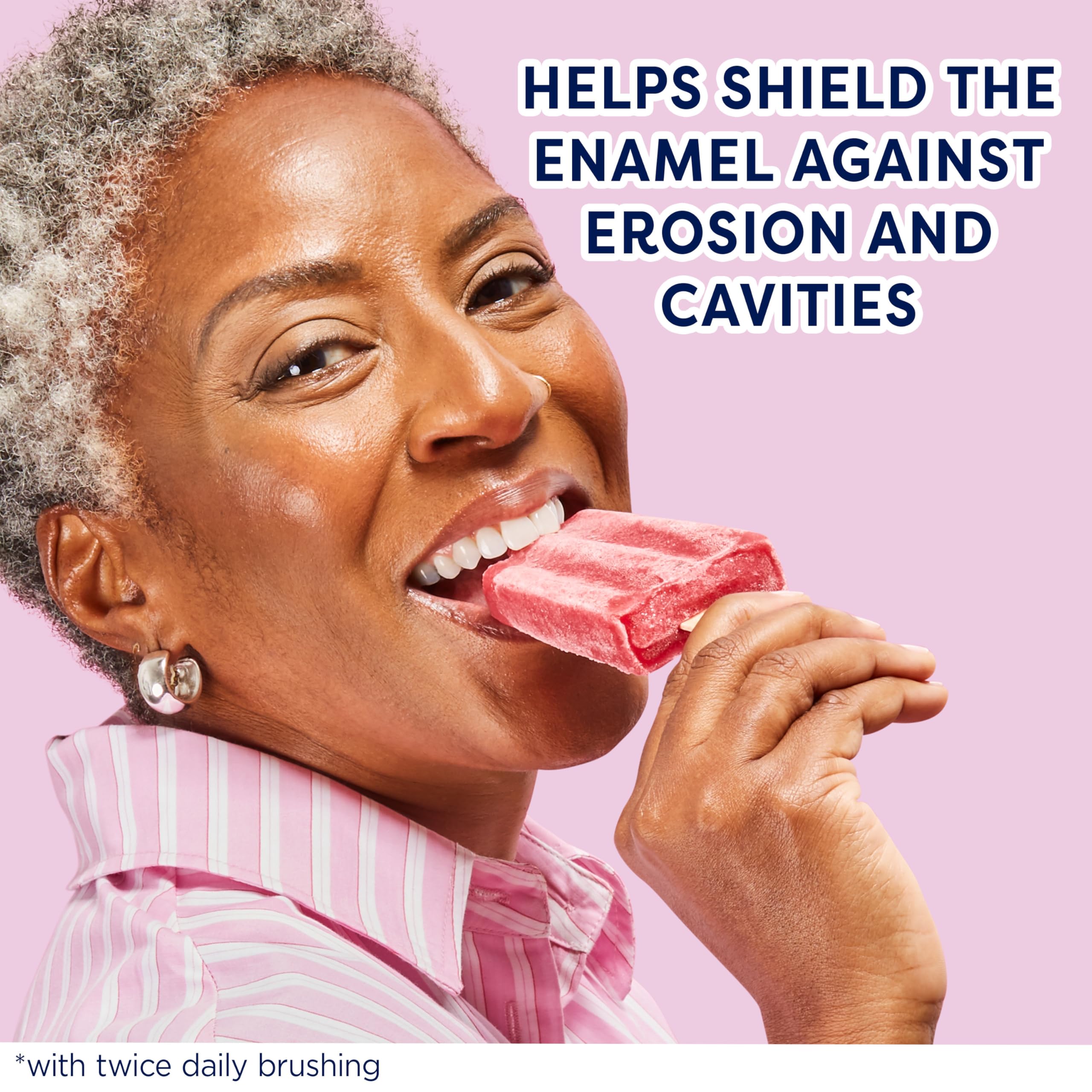 Close-up of Colgate Sensitive toothpaste paste on toothbrush