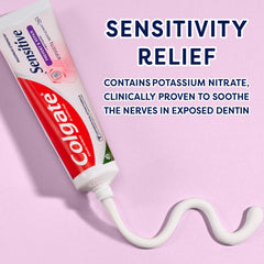 Fluoride label close-up on Colgate toothpaste