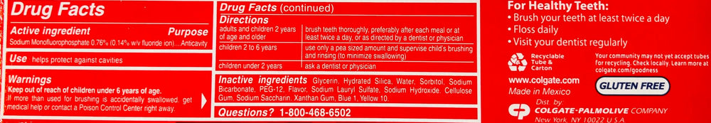 Display of Colgate Sparkling White Mint 6-pack