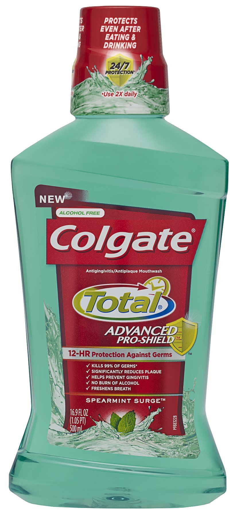 Colgate Total Advanced Pro-Shield Mouthwash Spearmint Surge 16.9 fl oz bottle