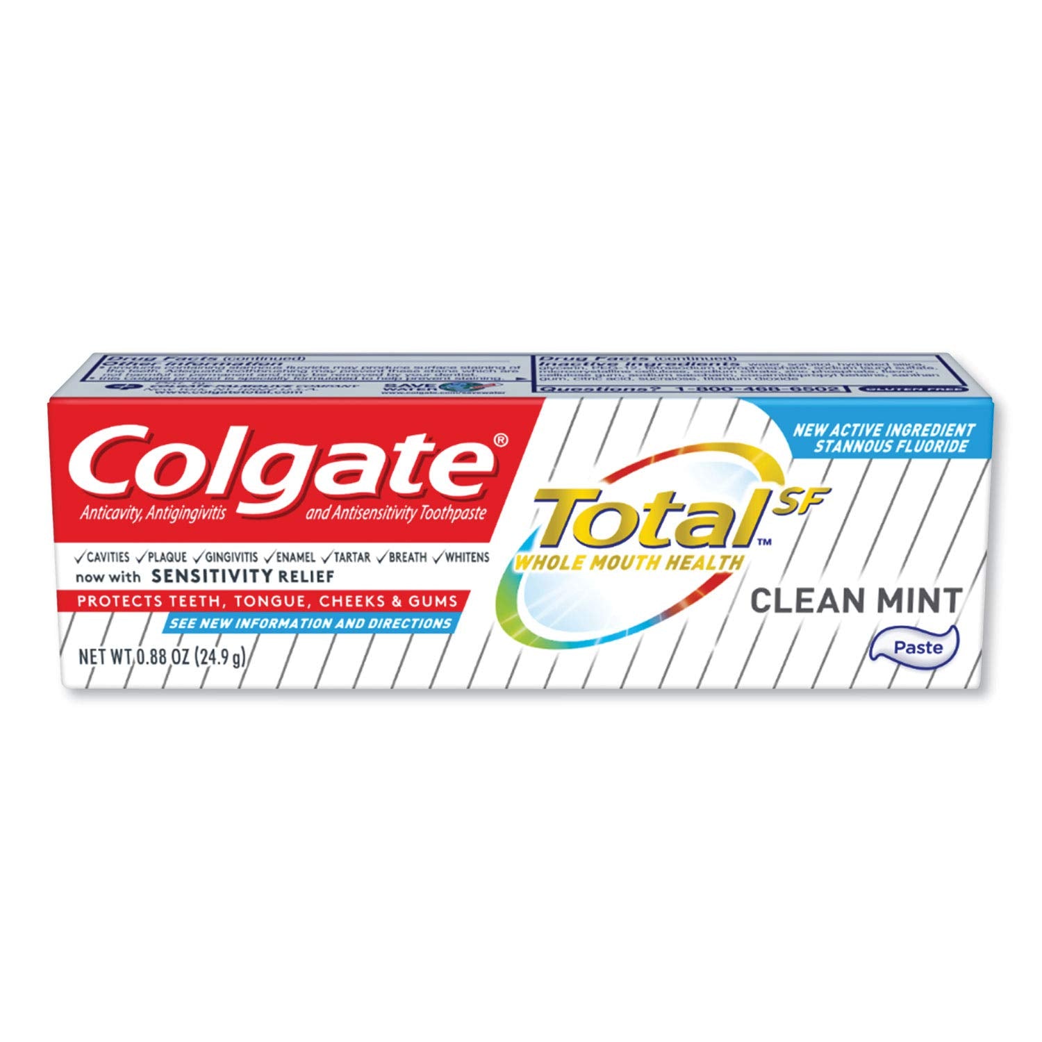 Colgate Total Clean Mint Toothpaste 0 88 Oz Prevents Cavities Ging colgate-total-clean-mint-toothpaste-0-88-oz-prevents-cavities-ging