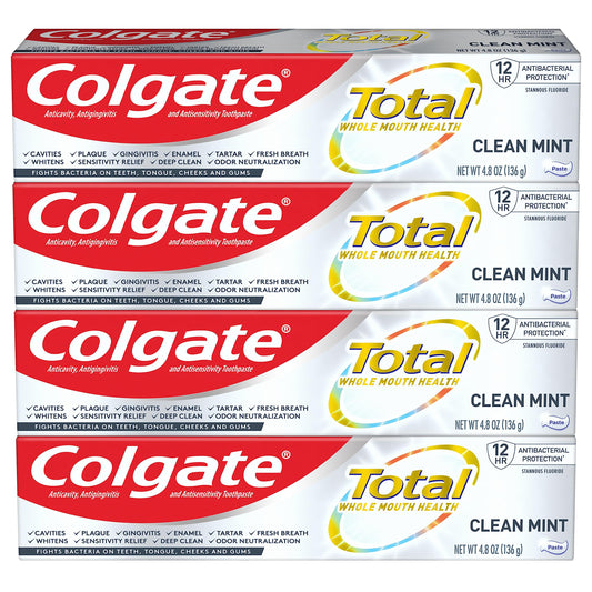 Hero image of Colgate Total Clean Mint toothpaste 4-pack
