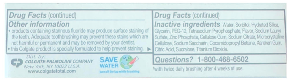 Colgate Total Clean Mint travel size toothpaste on white background – pack of 12