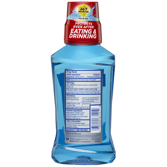 Colgate Total Pro-Shield Mouthwash available in Peppermint Blast, Spearmint Surge, and Wintermint Rush flavors