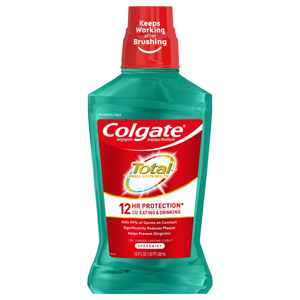 Colgate Total Pro-Shield Mouthwash Spearmint 500 mL bottle front