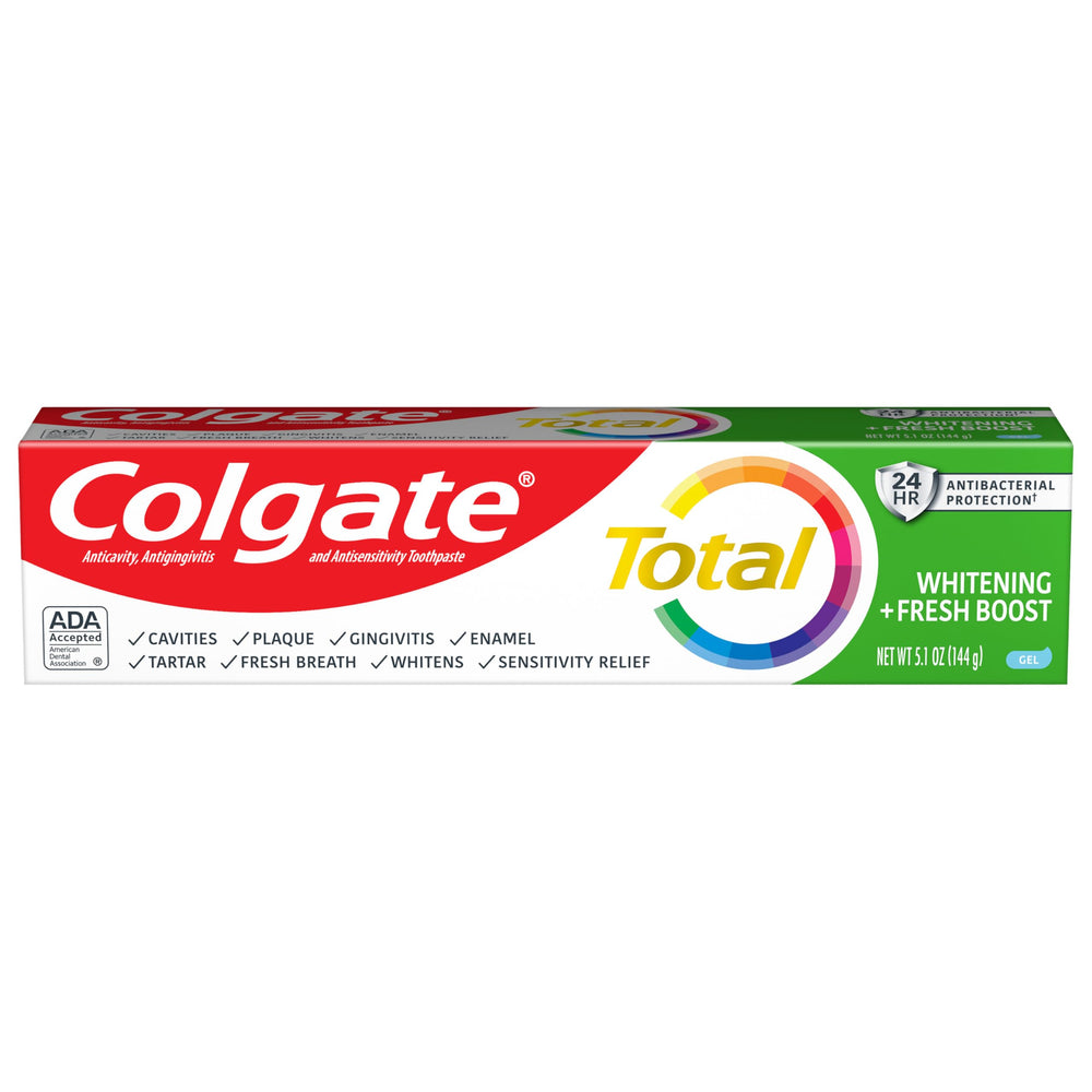 Colgate Total Whitening + Fresh Boost Toothpaste Gel 5.1 oz tube
