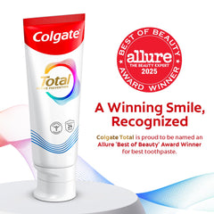 Inside view of Colgate Total Whitening Toothpaste packaging