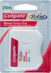 Colgate Total Waxed Dental Floss 50m for easy between-teeth flossing