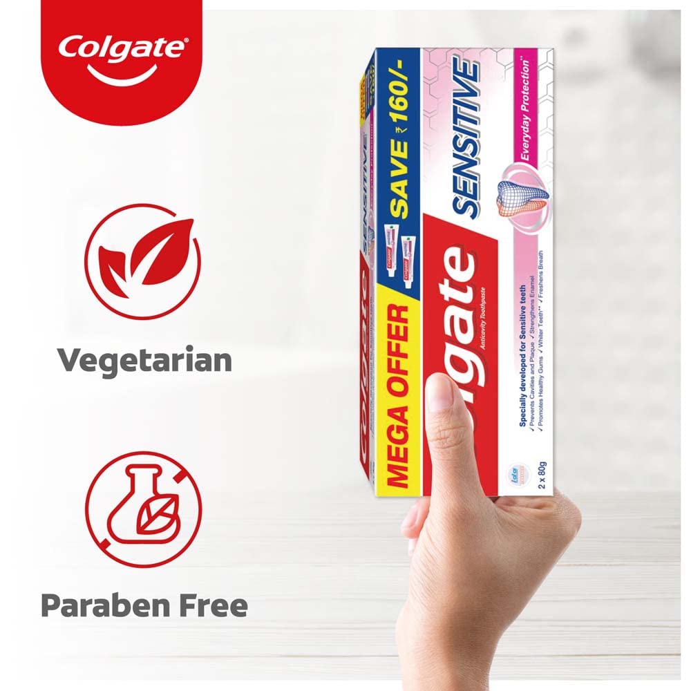 Colgate Sensitive Everyday Protection toothpaste label and packaging
