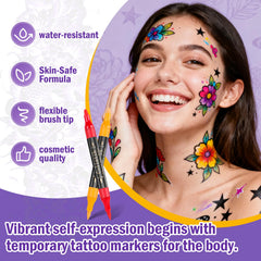 Coliatik washable pigments wash off easily with soap and water.